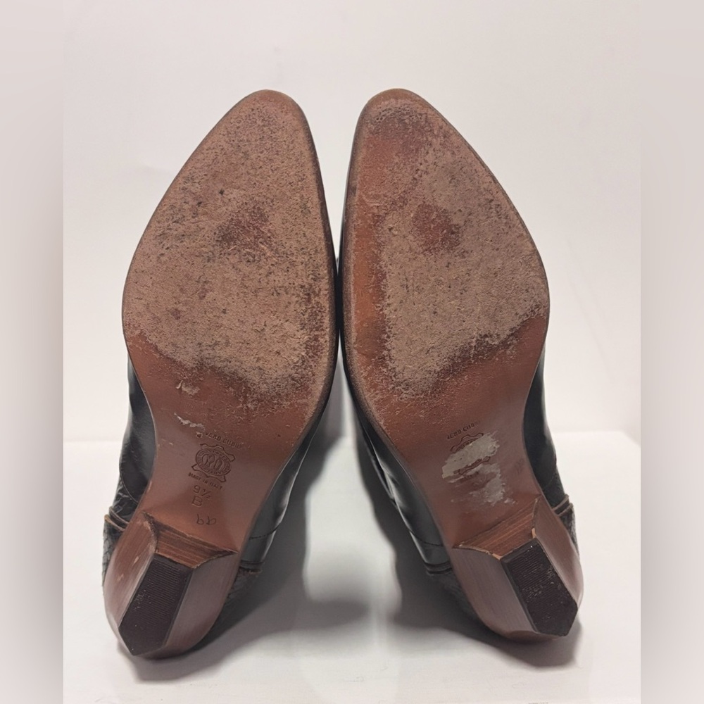 Charles David Brown Leather Western Cowboy Boots Size 9.5 Women’s - Picture 5 of 13
